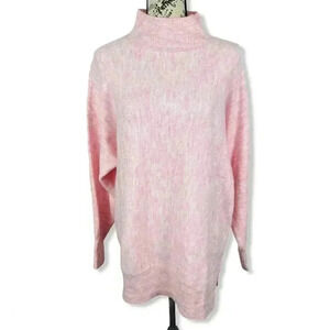Magaschoni Pink funnel neck pullover sweater